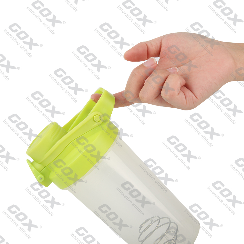 Botella de coctelera clásica GOX China OEM libre de BPA, perfecta para batidos de proteínas 5