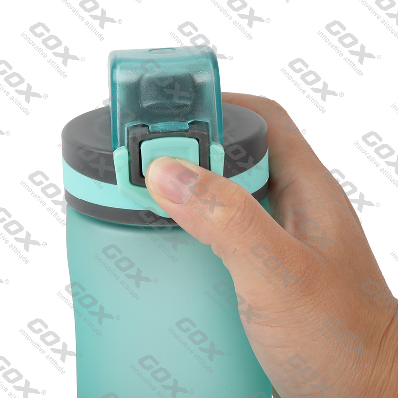 GOX China OEM BPA Bopaki bo Mahala ba Leak ea Tritan Plastic Bottle Flip Top 7