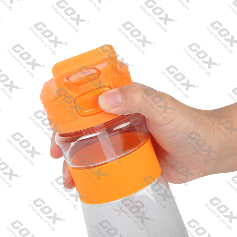 GOX China OEM BPA مفت Tritan پانی کی بوتل پلٹائیں نوزل ​​6 کے ساتھ