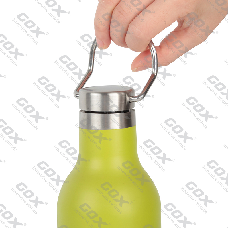 GOX dobbeltvegg vakuumisolert vannflaske i rustfritt stål med bærehåndtak 4