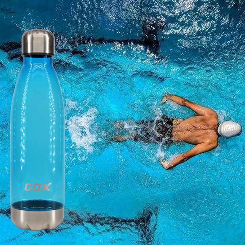 GOX OEM BPA bezmaksas sporta ūdens pudeles ar nogriežamu nerūsējošā tērauda vāciņu 6
