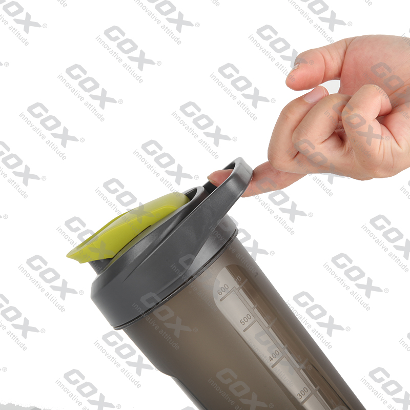 GOX China OEM BPA Free Protein Shaker Bottle with Carry Hand 5