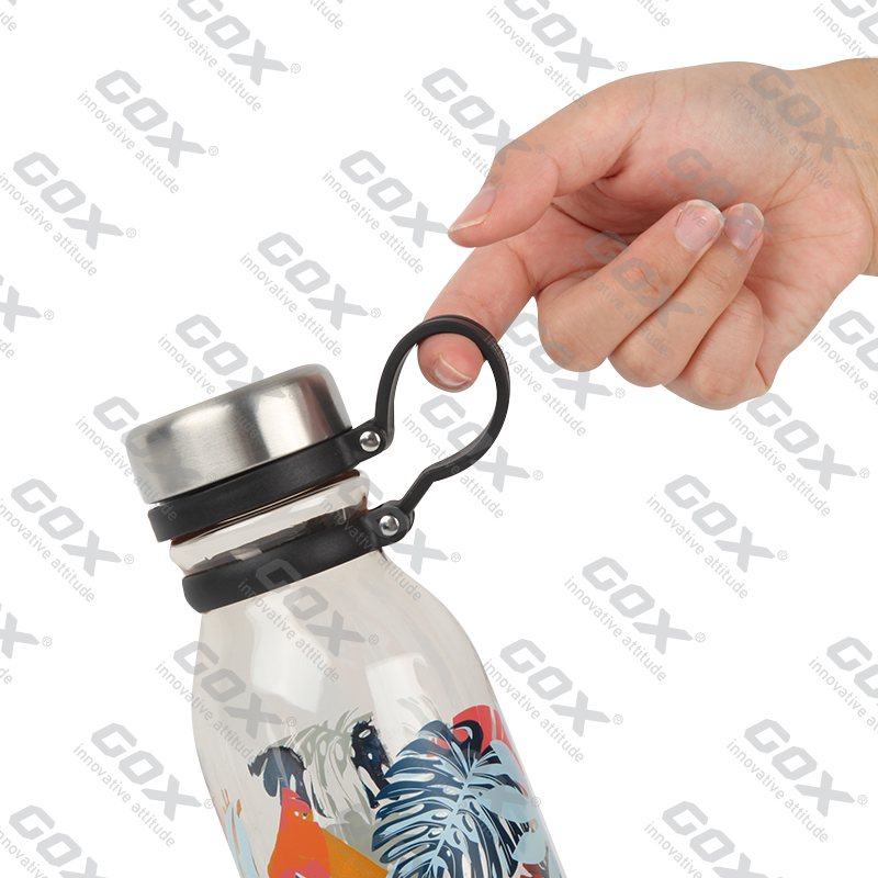 GOX China OEM BPA Free Tritan Water Bottle with Rubber Handle Loop 5