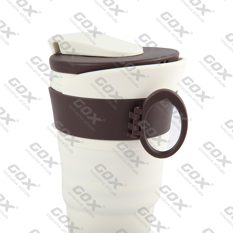 GOX China OEM Foldable Travel Camping Silicone Coffee Mug 5