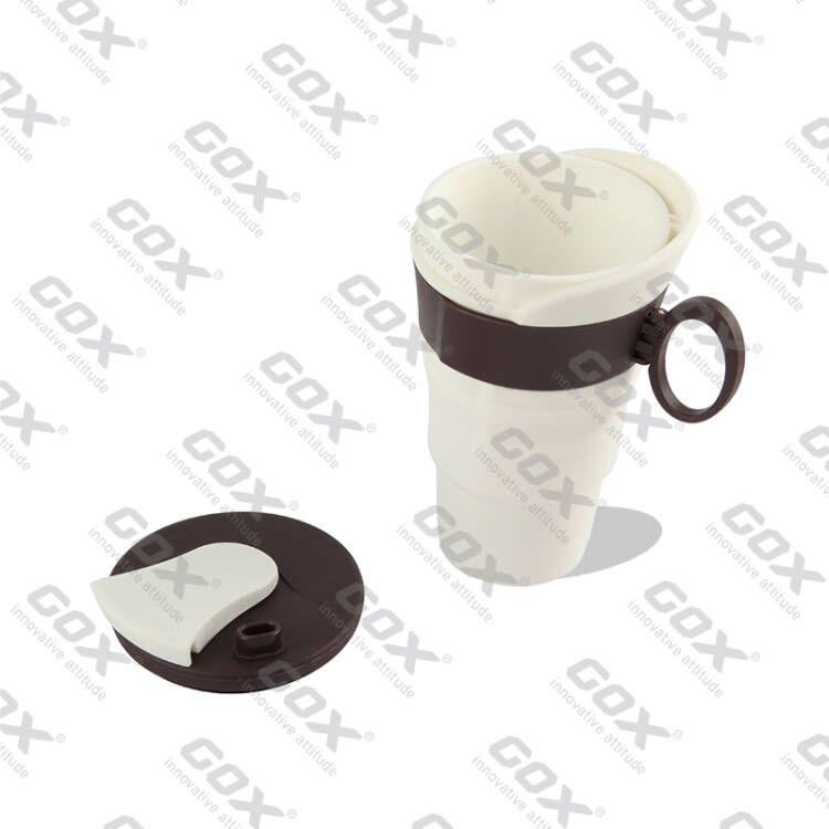 GOX China OEM Foldable Travel Camping Silicone Coffee Mug 7