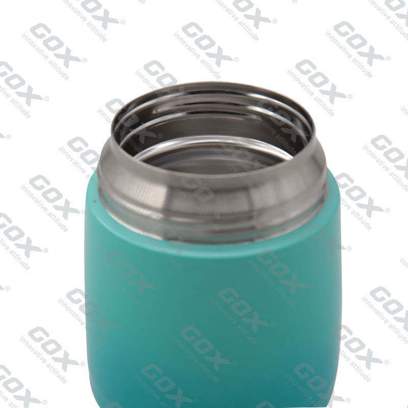 GOX China OEM Vacuum Insulated Stainless Steel Food Flask with Foldable,Retractable Spoon 6